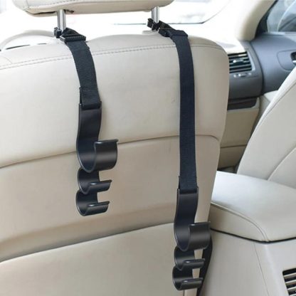 Universal Adjustable Car Seat Storage Hooks - Heavy Duty Organizer Hangers