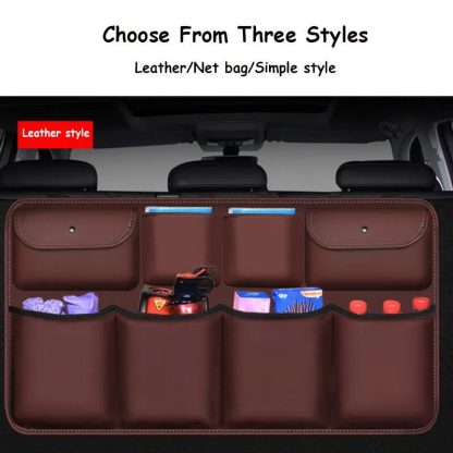 Luxury PU Leather Car Trunk Organizer - Image 2