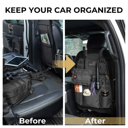 Universal Tactical Car Seat Back Organizer with Molle Storage - Image 5