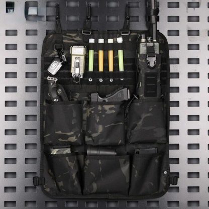 Multifunctional Camo Car Seat Back Organizer - Tactical Storage Bag with MOLLE System - Image 4