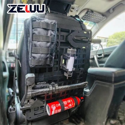 Vehicle Tactical Seat Organizer - Foldable MOLLE Panel Car Storage - Image 3