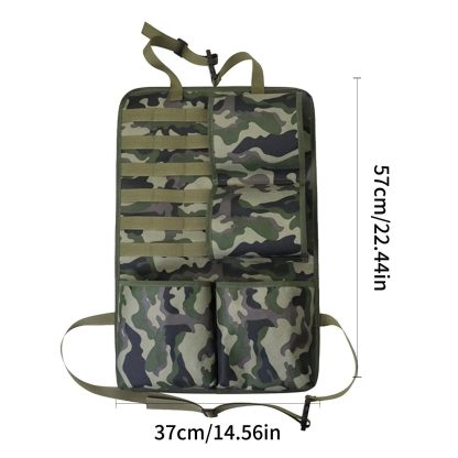 Military-Grade Camo Car Seat Organizer with Waterproof Design - Image 3