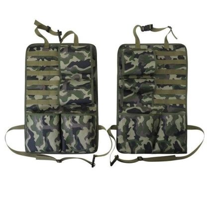 Camo Car Seat Back Organizer with Multi-Pockets for SUVs and Trucks