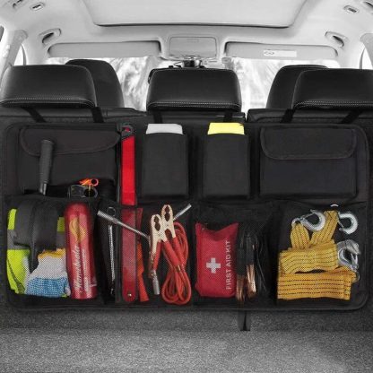 Large-Capacity Car Trunk Organizer Universal Fit Mesh Storage Bag - Image 6