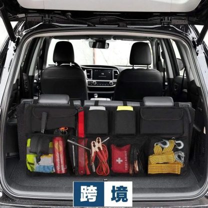 Large-Capacity Car Trunk Organizer Universal Fit Mesh Storage Bag - Image 7