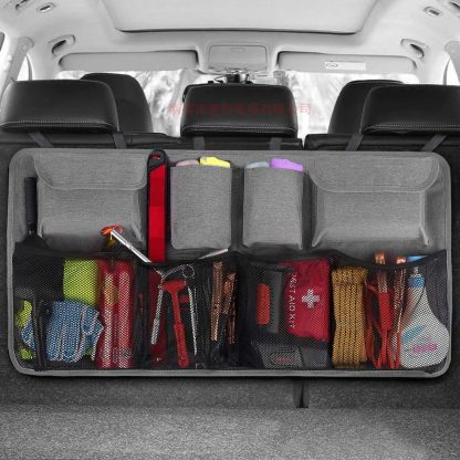 Large-Capacity Car Trunk Organizer Universal Fit Mesh Storage Bag - Image 5