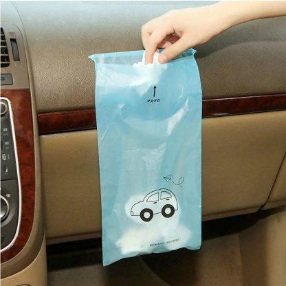 Multi-Use Disposable Auto Trash Bags - 50pcs Adhesive Car Garbage Bin Organizers - Image 6