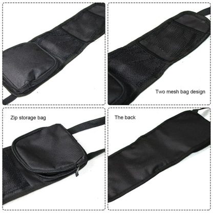 2-in-1 Car Seat Side Storage Organizer Portable Mesh Bag for Phone, Cup, and Key Holder - Image 3