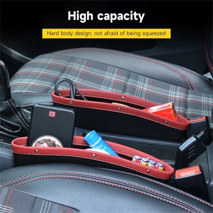 Luxury Leather Car Seat Gap Organizer & Filler - Universal Fit - Image 4