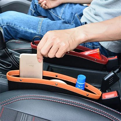 Luxury Leather Car Seat Gap Organizer & Filler - Universal Fit - Image 3