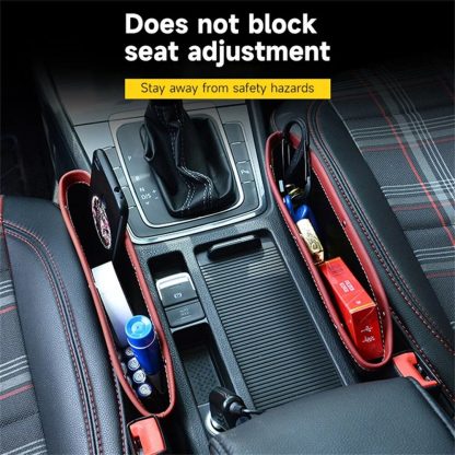 Luxury Leather Car Seat Gap Organizer & Filler - Universal Fit - Image 5