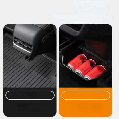 Tesla Model Y Under-Seat Storage Organizer with Built-in Trash Can - Image 5