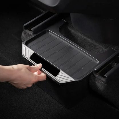 Tesla Model Y Under-Seat Storage Organizer with Built-in Trash Can - Image 2