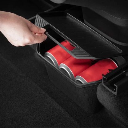 Tesla Model Y Under-Seat Storage Organizer with Built-in Trash Can - Image 3