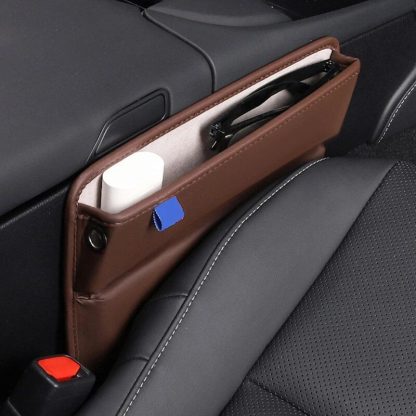 Luxurious Leather Vehicle Seat Gap Organizer - Image 6