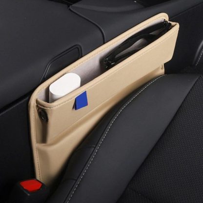 Luxurious Leather Vehicle Seat Gap Organizer - Image 4