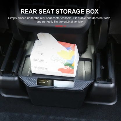 Model Y 2021-2023 Tesla Rear Console Storage Box & Organizer with Cover - Image 4