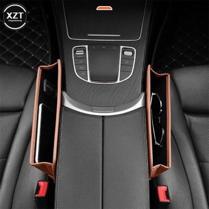 Luxury PU Leather Car Seat Gap Filler & Organizer - Image 7