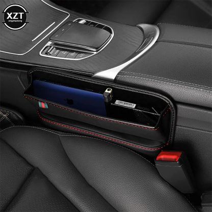 Luxury PU Leather Car Seat Gap Filler & Organizer - Image 3