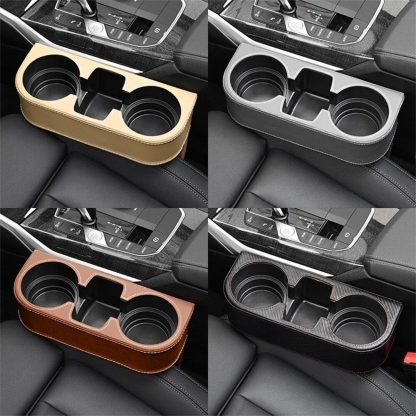 Luxury Car Seat Gap Organizer with Dual Cup Holders & Storage - Image 6