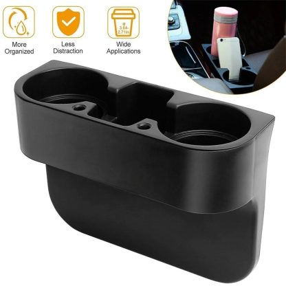 Luxury Car Seat Gap Organizer with Dual Cup Holders & Storage - Image 3