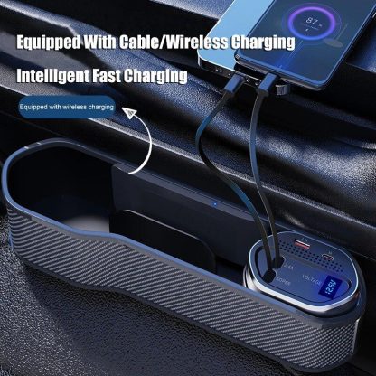 Multi-Function Car Seat Gap Organizer with Wireless & Fast Charging - Image 5