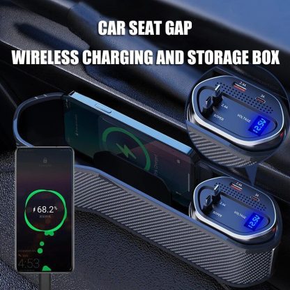 Multi-Function Car Seat Gap Organizer with Wireless & Fast Charging - Image 3