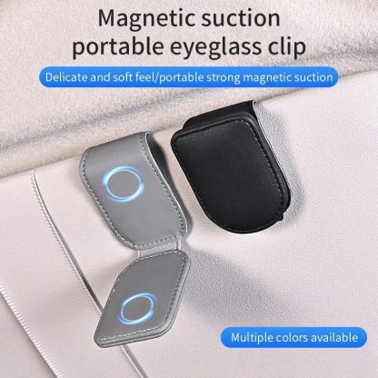 Universal Car Sunglasses Holder with Card Slot - Image 2