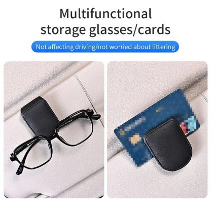 Universal Car Sunglasses Holder with Card Slot - Image 3