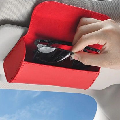 Luxury Car Sun Visor Organizer with Sunglasses Clip & Ticket Holder - Image 4