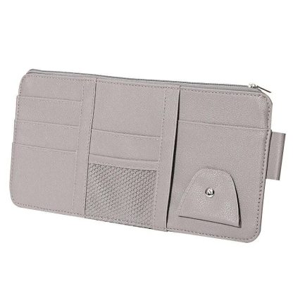 Multi-Pocket Car Sun Visor Organizer with Pen Holder - Image 7