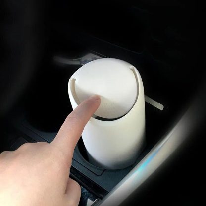 Compact Silicone Press-Type Car Trash Can & Organizer - Image 4