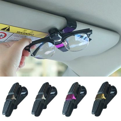 Universal Car Sun Visor Glasses Holder with Card Clip - Image 3