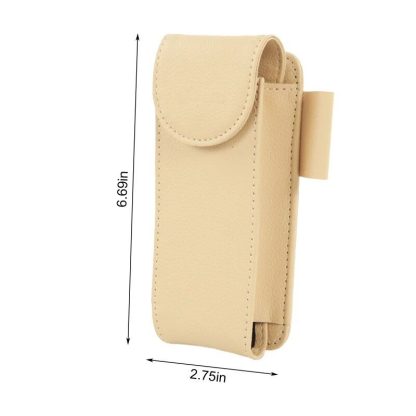 Leather Sun Visor Glasses and Card Organizer for Cars - Image 7