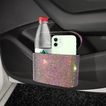 Bling Car Trash Can with Rhinestone Accents - Image 4