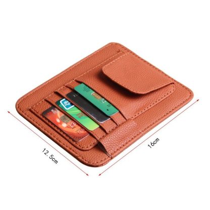 Multi-Pocket Car Sun Visor Organizer - Image 4