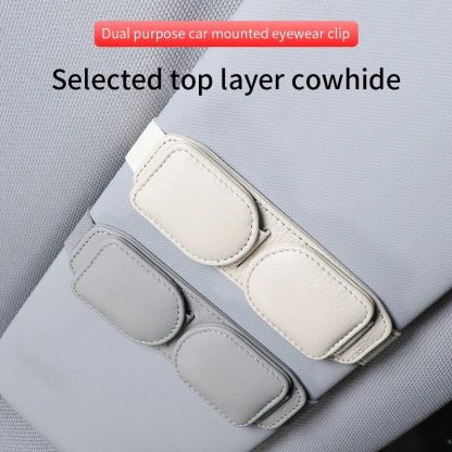 Luxury Leather Car Glasses Holder - Image 5