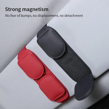 Luxury Leather Car Glasses Holder - Image 6