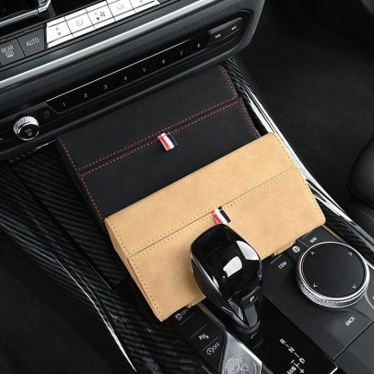 Luxury PU Leather Car Visor Sunglasses Holder - Image 4