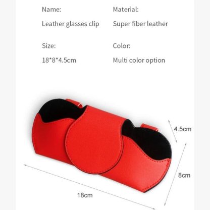 Luxe PU Leather Car Visor Sunglasses Case & Organizer - Image 6