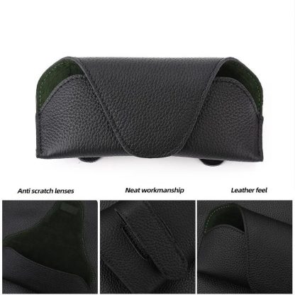 Universal Leather Sun Visor Car Glasses Holder - Image 6