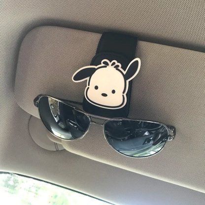 Universal Cartoon Car Visor Sunglasses Case & Clip - Image 3