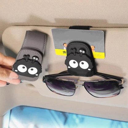 Universal Cartoon Car Visor Sunglasses Case & Clip - Image 4