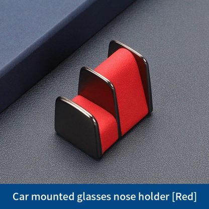 Luxury Leather & Zinc Alloy Car Glasses Holder - Image 6