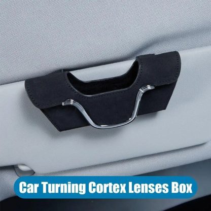 Compact Leather Car Sunglass & Card Holder - Image 2