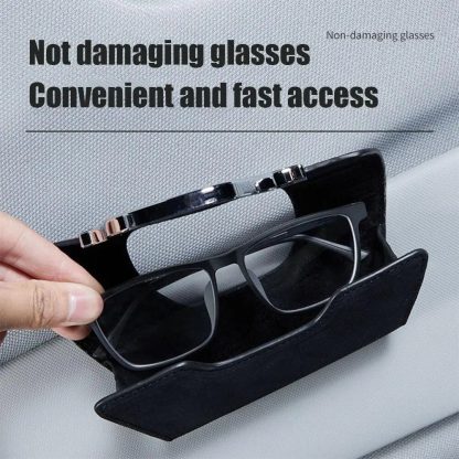 Compact Leather Car Sunglass & Card Holder - Image 4