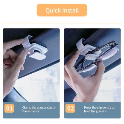 Multi-Function Car Visor Sunglasses & Card Holder - Image 3