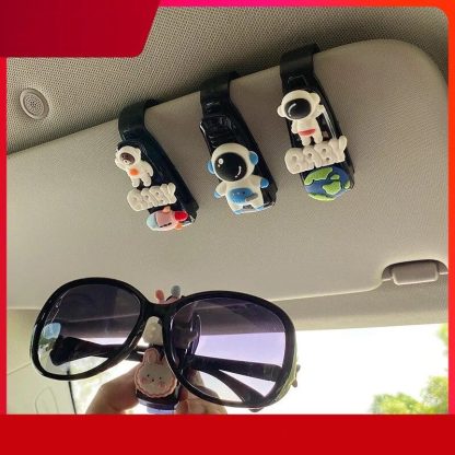 Compact Car Sun Visor Organizer with Sunglasses Holder - Image 3