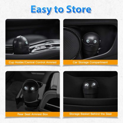 Universal Mini Car Trash Can with Swing Lid – Leakproof & Compact Auto Organizer Storage Bin - Image 7