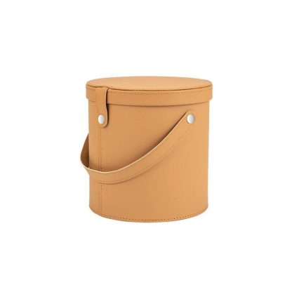 Deluxe Leather Car Trash Can with Rolling Cover - Image 7